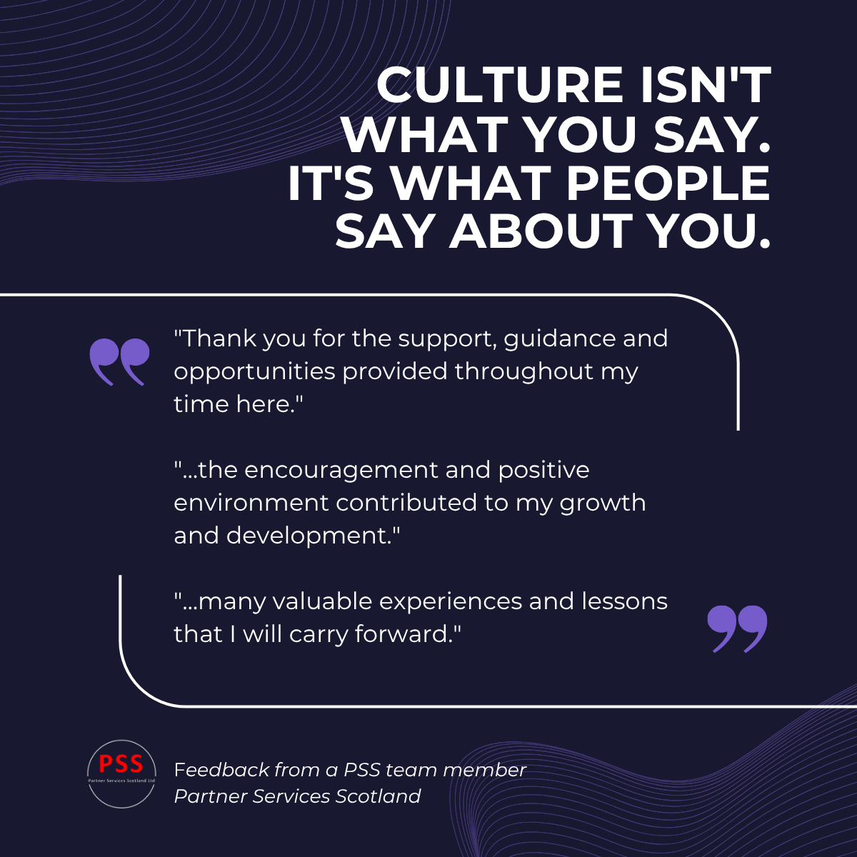 Culture is what people say about you