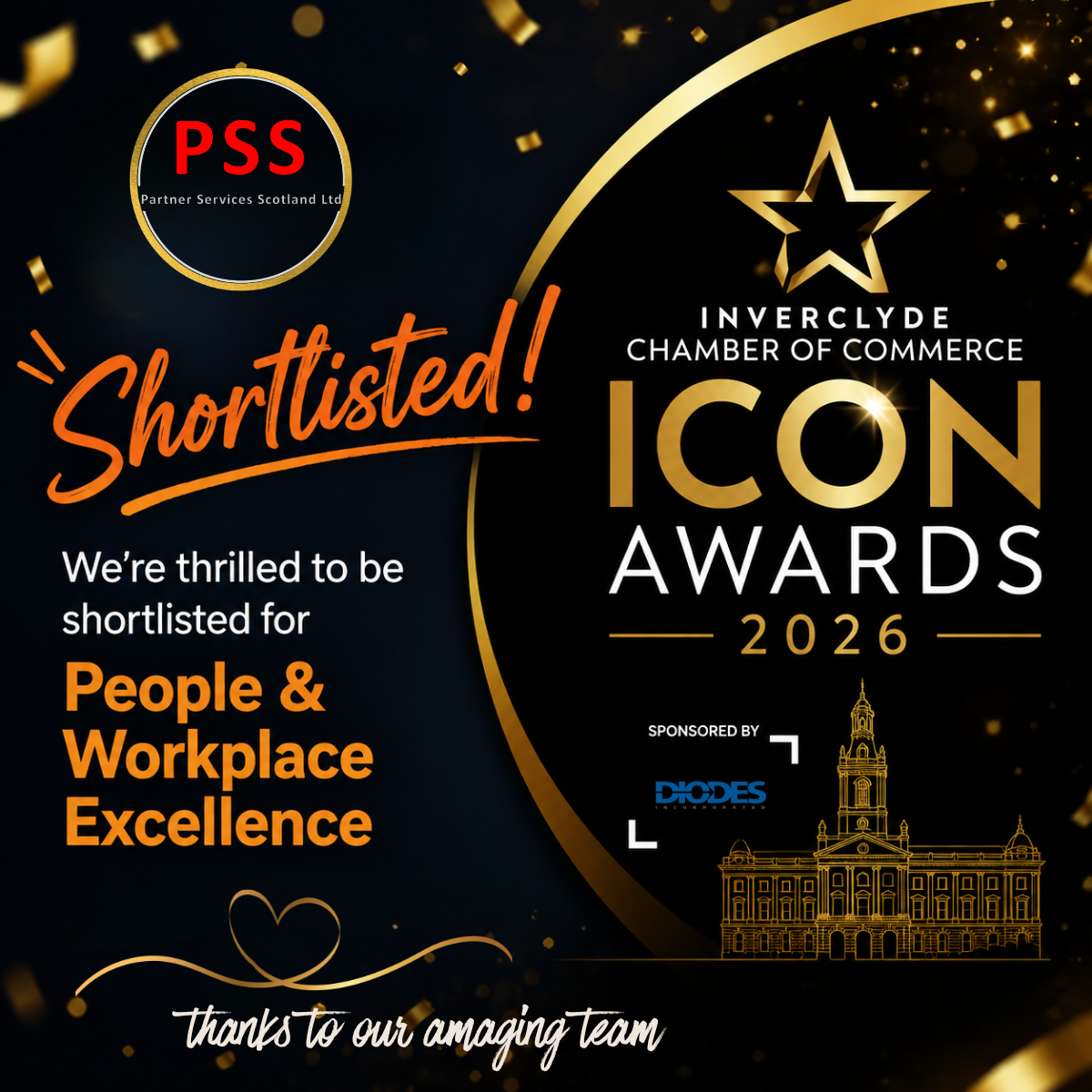Shortlisted for People & Workplace Excellence at the ICON Awards 2026